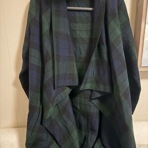 Ralph Lauren Green and Blue Plaid Cape